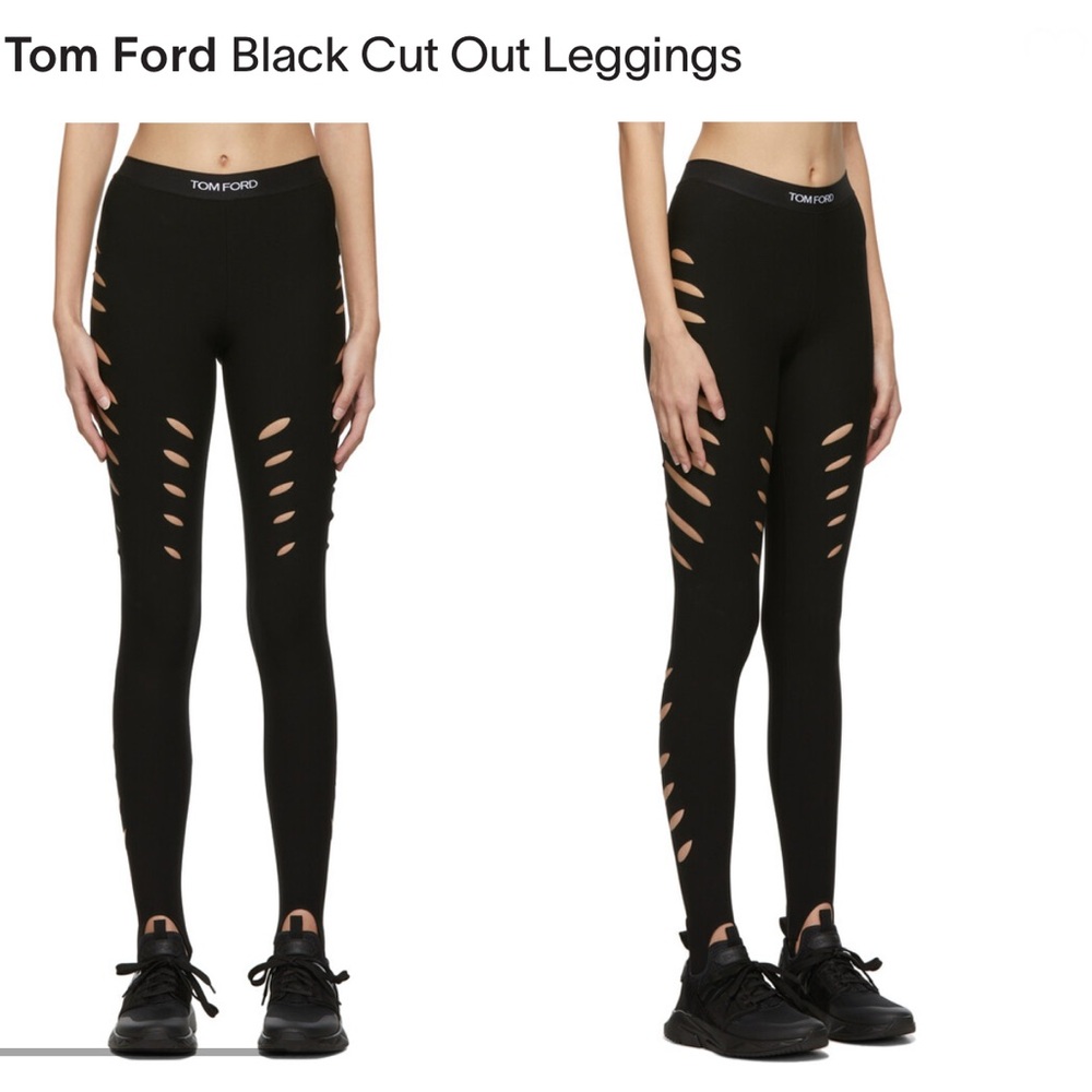 TOM FORD Black Cut Out Leggings 38/M